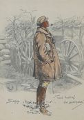 Charles "Snaffles" Johnson Payne (1884-1967), 'The Gunner', print, 28.5cm x 20.5cm,