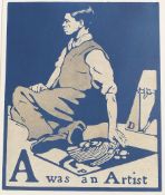 Sir William Nicholson (1872 - 1949 British), 'A was an Artist', lithograph from 'An Alphabet'