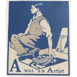 Sir William Nicholson (1872 - 1949 British), 'A was an Artist', lithograph from 'An Alphabet'