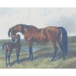 After J F Herring Snr, 'Thorough Bred Mare and Foal', from 'Feres's Series of Mothers', pl.6,