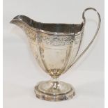 A George III silver pedestal cream jug, London 1813, by Charles Hougham, 13.5cm high, 4.71ozt, 146.