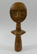 An Ashanti carved wooden female fertility figure, 16.5cm highCONDITION REPORTS & PAYMENT