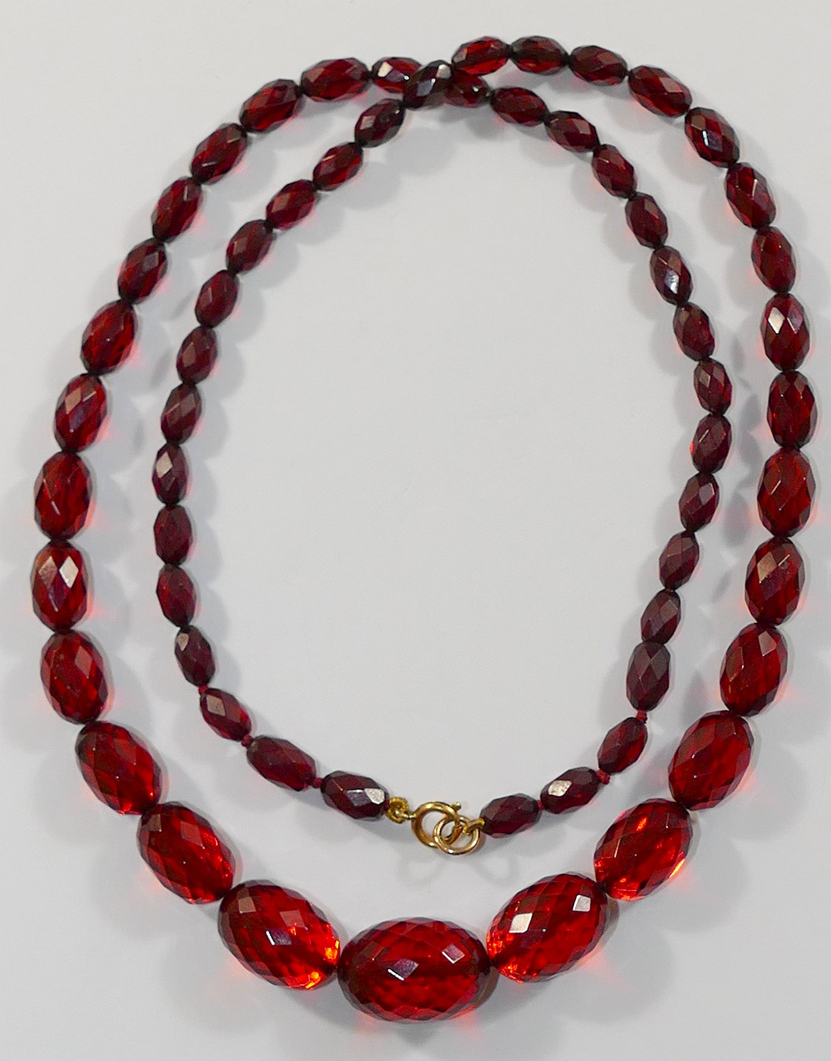 A Victorian double row coral necklace, the small oval beads each approximately 2.5mm diameter, - Image 6 of 6