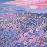 Annie Soudain (21st Century British), 'Midsummer morning', reduction linocut, signed and titled to