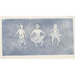 Anne Catherine Phillips (20th/21st century British), '3 plies', soft ground limited edition etching,