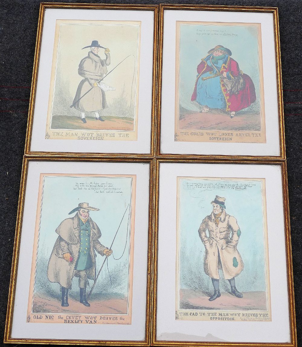 A collection of 13 19th century caricatures: Robert Cruikshank x 4 including 'The Guard as looks - Image 4 of 6