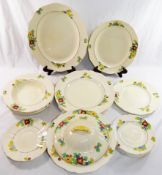 A mid 20th century Royal Doulton 'Minden' pattern part dinner service numbered D5334, comprised of