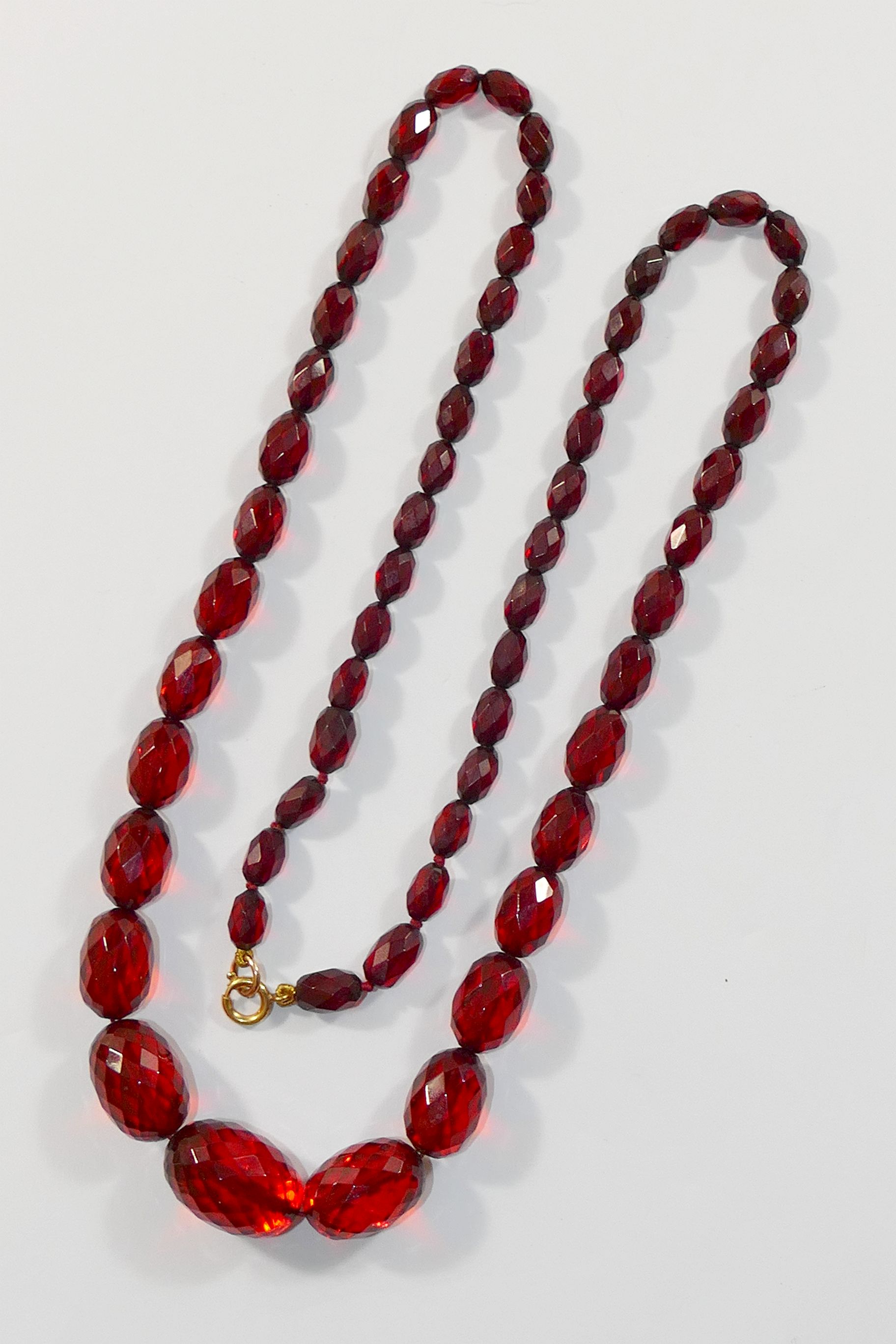 A Victorian double row coral necklace, the small oval beads each approximately 2.5mm diameter, - Image 4 of 6