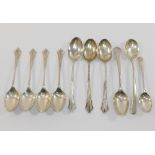 Ten assorted silver tea and coffee spoons, combined weight 4.2ozt, 130.5gCONDITION REPORTS & PAYMENT