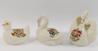 A collection of crested china, including a Vienna City of London teaset, a Willow Art Eton vase, a