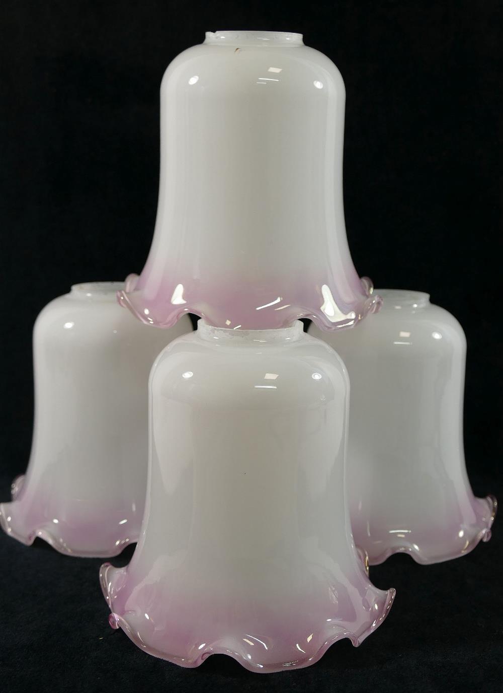 A Royal Brierley cranberry iridescent glass vase, marked to base, 17cm high, a carnival glass - Image 6 of 6