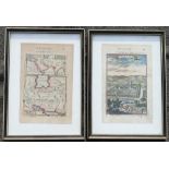 Allain Manesson Mallet, a hand coloured map (pg 161 figure LXX) and engraving (pg 127 Figure