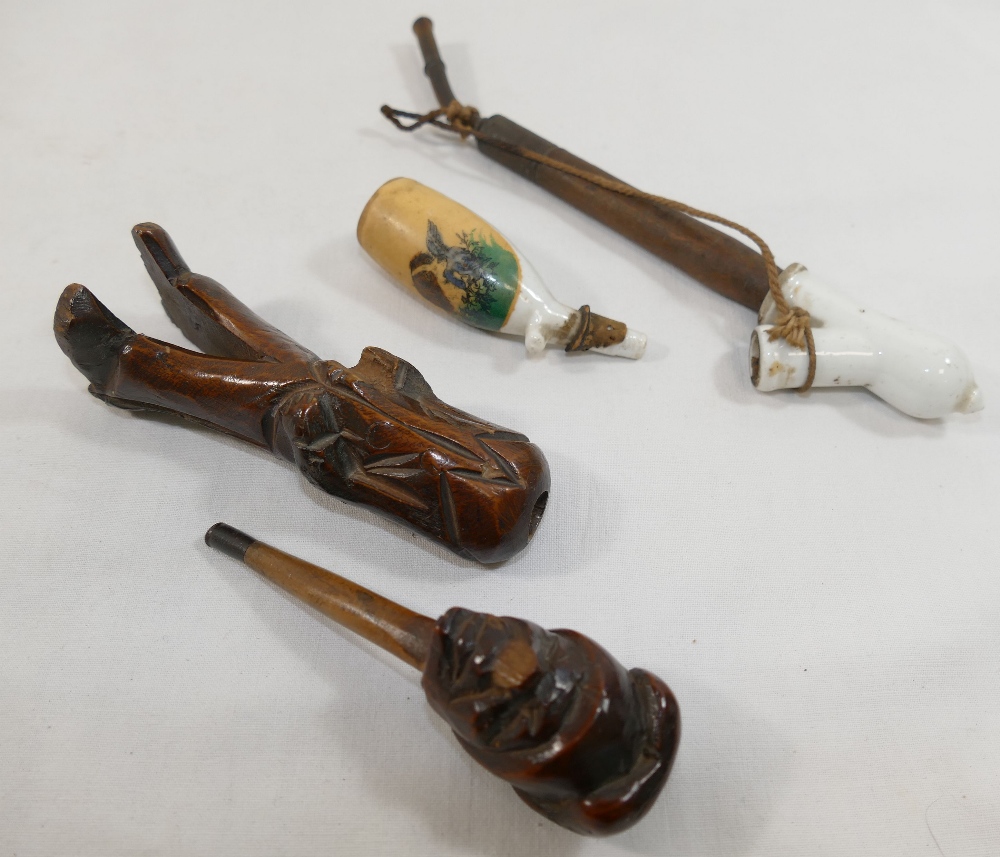 A collection of tobacco pipes, comprised of a Goldies Ltd meershaum pipe with silver collar, - Image 2 of 6