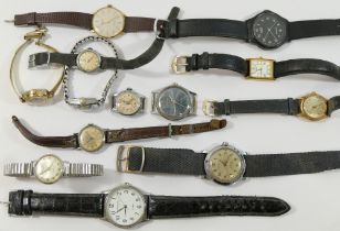 A collection of 13 vintage and later wrist watches including gentleman's Oriosa and Elrex examples