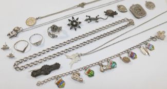 A quantity of mainly 20th century costume jewellery including Trifari gold-plated necklace, a Napier