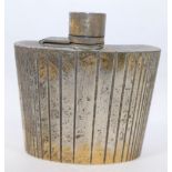 A silver gilt hipflask made for Cartier, London, with graduated banded decoration, London 1973,