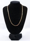 A 9 carat gold serpentine link chain, 42.5cm long x 3mm wide, 8.6g CONDITION REPORTS & PAYMENT