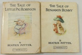 Eight volumes by Beatrix Potter, published by F. Warne & Co. Ltd, comprised of two copies of 'The