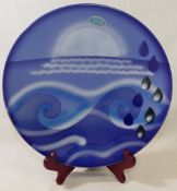 A Poole Pottery limited edition dish from 'The Elements' series entitled 'Water', designed by