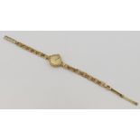 A ladies Rotary 9 carat gold bracelet watch, with gate link bracelet, Birmingham 1967, 8.2g gross (