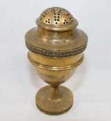 A George III silver gilt pounce pot, London 1801, maker's mark 'R.C', 8.8cm high, 2.49ozt, 77.4g