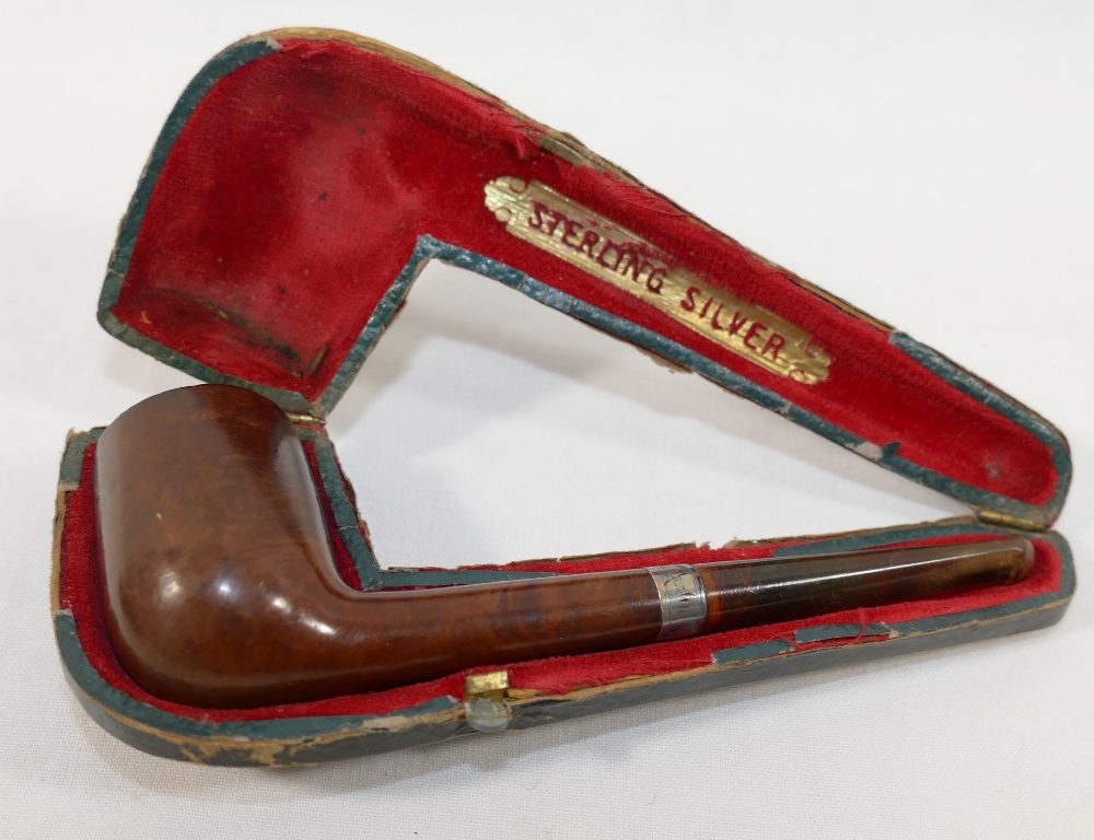 A collection of tobacco pipes, comprised of a Goldies Ltd meershaum pipe with silver collar, - Image 6 of 6
