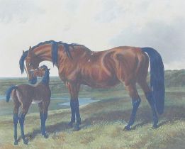 After J F Herring Snr, 'Thorough Bred Mare and Foal', from 'Feres's Series of Mothers', pl.6,