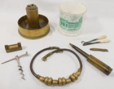 A collection of miscellaneous items comprised of a late 19th century/early 20th century French