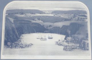 Graham Clarke (b. 1941), 'St Aldhelms Dream of Purbeck' artist's proof print, signed and titled to