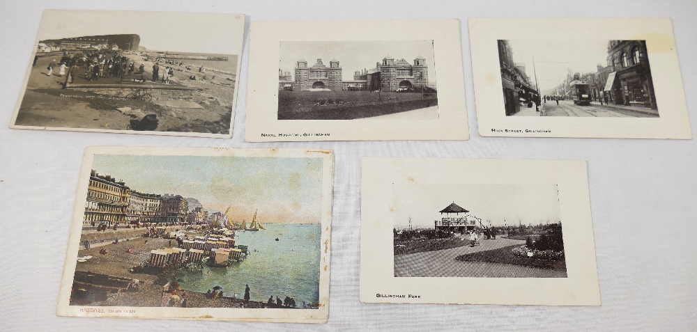 A collection of approximately 40 early 20th century postcards including a set of four humorous - Image 3 of 7