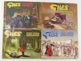 Eight 'Giles Daily Express & Sunday Express Cartoons' annuals, first series (1946) to eighth