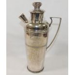 An Art Deco silver plated 'Igene' cocktail shaker, patent no. 256156/26, 26.5cm high CONDITION
