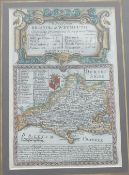 Emmanuel Bowen and John Owen, five 18th century hand coloured maps from 'Britannia Depicta or Ogilby