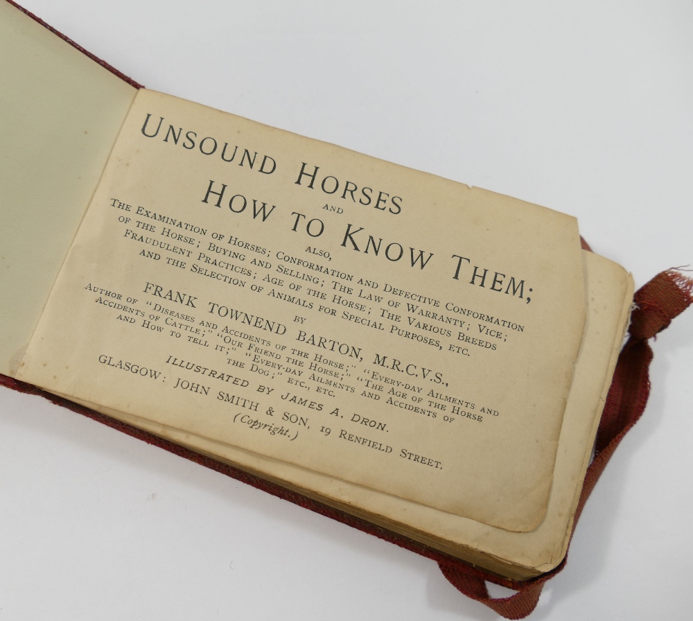 'Unsound Horses and How to Know Them', by Frank Townend Barton MRCVS, illustrated by James A Dron, - Image 2 of 4
