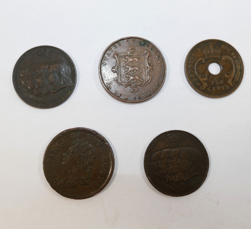 A collection of British and Colonial coins and tokens comprised of 11 George VI 1938 and 1939 West - Image 6 of 6