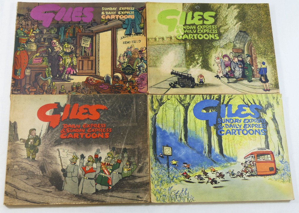 Eight 'Giles Daily Express & Sunday Express Cartoons' annuals, first series (1946) to eighth