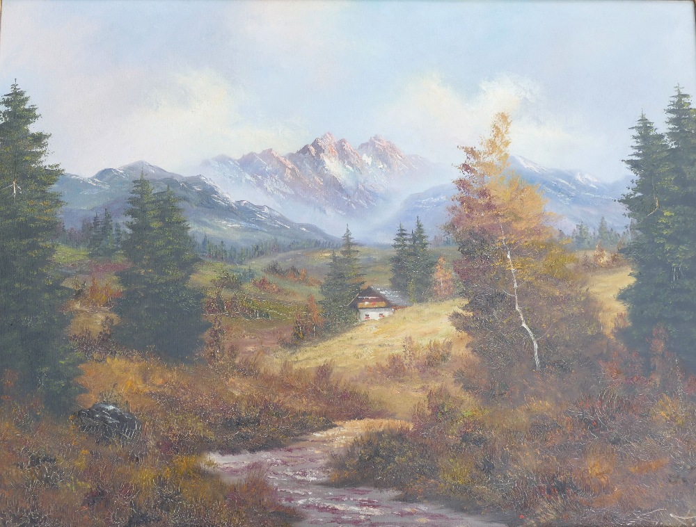 George Kuboth (German b.1916), Alpine scene, oil on canvas, signed lower right, 60cm x 80cm,