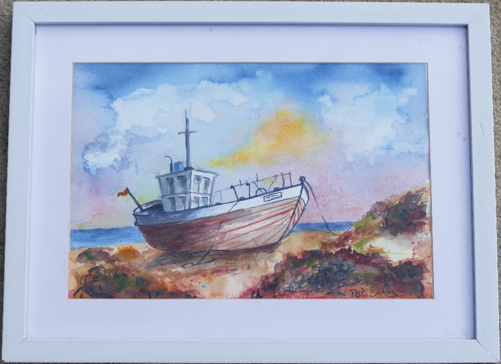 Pat Abson (20th century British), 'Sunburst', watercolour, signed lower right, 20cm x 30cm, titled - Image 8 of 17