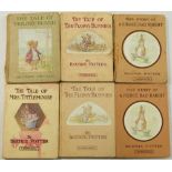 Eight volumes by Beatrix Potter, published by F. Warne & Co. Ltd, comprised of two copies of 'The