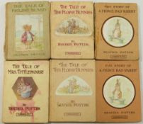 Eight volumes by Beatrix Potter, published by F. Warne & Co. Ltd, comprised of two copies of 'The