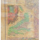 'Bacon's map of South East & Central England....Showing boroughs in separate colours, railways,