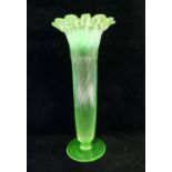 Two Victorian uranium glass vases, each 25cm high CONDITION REPORTS & PAYMENT DETAILS IMPORTANT *