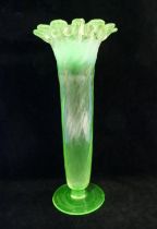 Two Victorian uranium glass vases, each 25cm high CONDITION REPORTS & PAYMENT DETAILS IMPORTANT *