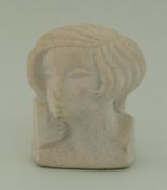 Three 20th century Belgian reconstituted stone Art Deco style sculptures by Marbell, each