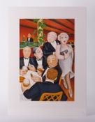 Beryl Cook (1926-2008) 'The Baron Entertains', signed print, marked H.C., 64cm x 43cm, unframed.