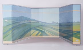 Roy North, 'Room with a View I' oil on canvas, 122cm x 61cm. For biography and further information