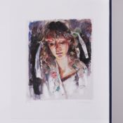 Robert Lenkiewicz (1941-2002) 'Study of Mary' signed limited edition P/P 16/35, 41cm x 35cm,