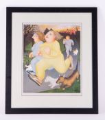 Beryl Cook (1926-2008) 'Joggers On The Hoe' signed limited edition print ABJ, 42cm x 35cm, framed