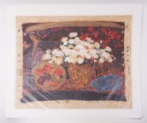 Roy Fairchild-Woodard, 'Red & White Flowers' signed print edition P/P, 81cm x 102cm, with