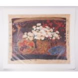 Roy Fairchild-Woodard, 'Red & White Flowers' signed print edition P/P, 81cm x 102cm, with